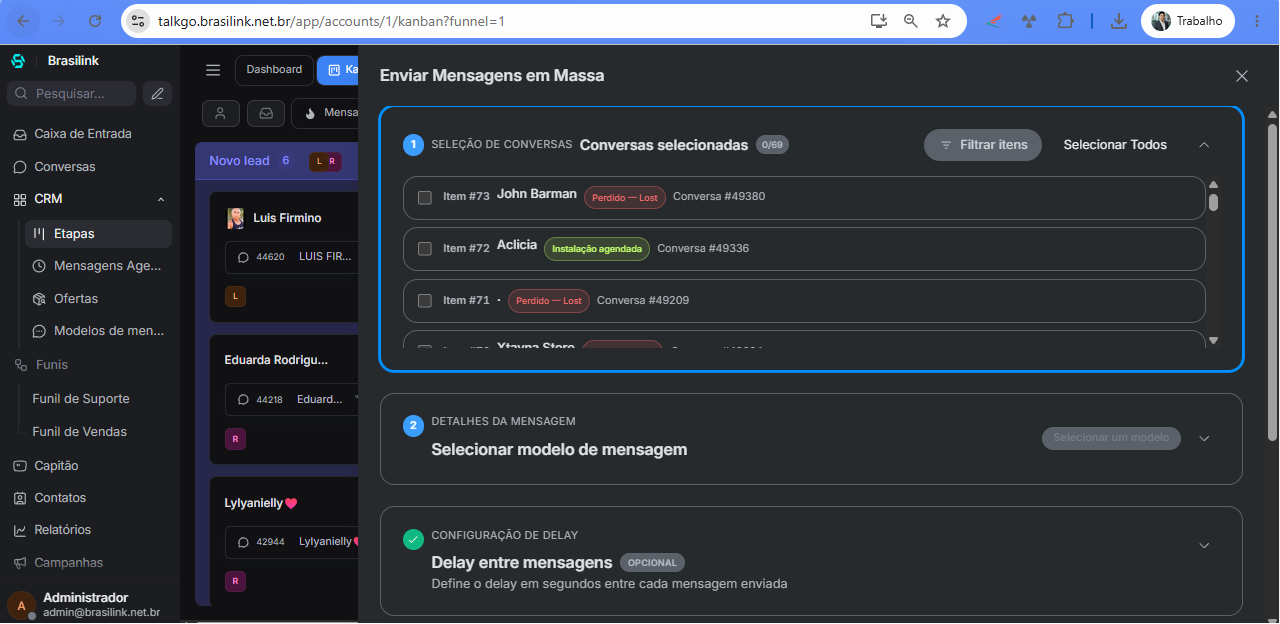 Disparos controlados e comunicacao padronizada