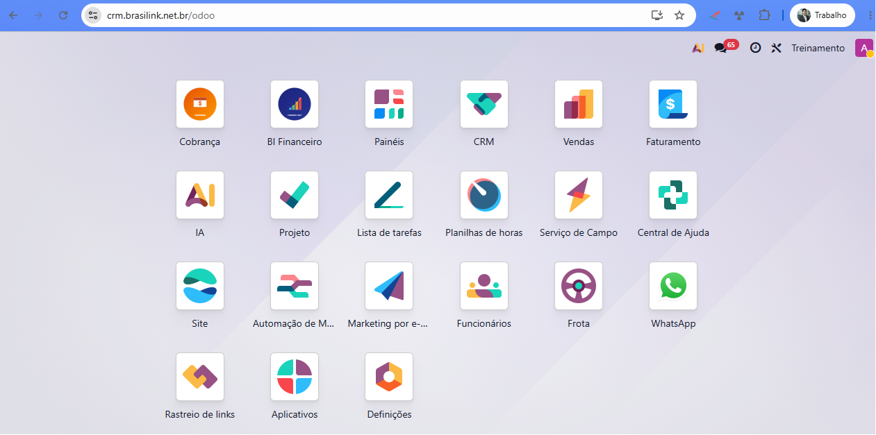 Ecossistema ERP Odoo Brasilink